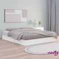 vidaXL Bed Frame White 153x203 cm Queen Size Solid Wood