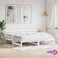 vidaXL Daybed with Trundle White 92x187 cm Single Size Solid Wood Pine