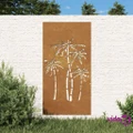 vidaXL Garden Wall Decoration 105x55 cm Corten Steel Palm Tree Design