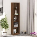 vidaXL 5-Tier Book Cabinet Brown Oak 40x24x175 cm Engineered Wood