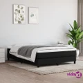 vidaXL Bed Frame Black 137x187 cm Double Size Fabric