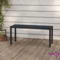 vidaXL Garden Bench 110 cm Steel and WPC Black