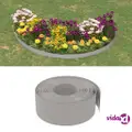 vidaXL Garden Edgings 2 pcs Grey 10 m 20 cm Polyethylene