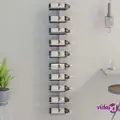 vidaXL Wall-mounted Wine Rack for 10 Bottles White Metal