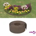 vidaXL Garden Edgings 3 pcs Brown 10 m 20 cm Polyethylene