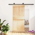 vidaXL Sliding Door with Hardware Set 90x210 cm Solid Wood Pine