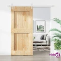 vidaXL Sliding Door with Hardware Set 100x210 cm Solid Wood Pine