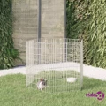 vidaXL 6-Panel Rabbit Cage 54x80 cm Galvanised Iron