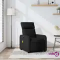 vidaXL Massage Recliner Chair Black Fabric
