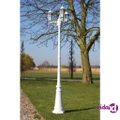 vidaXL Garden Light Post 3-arms 215 cm White Aluminium