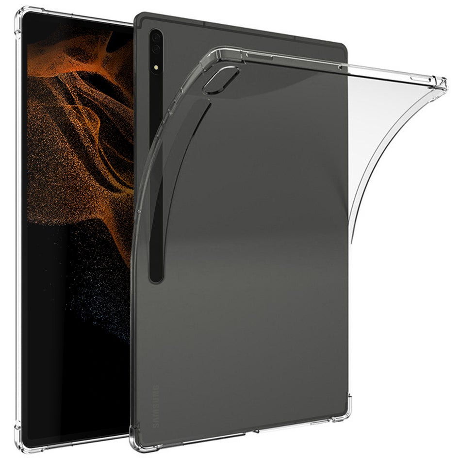 Flexi Gel Shockproof Case for Samsung Galaxy Tab S8 Ultra - Clear (Gloss Grip)