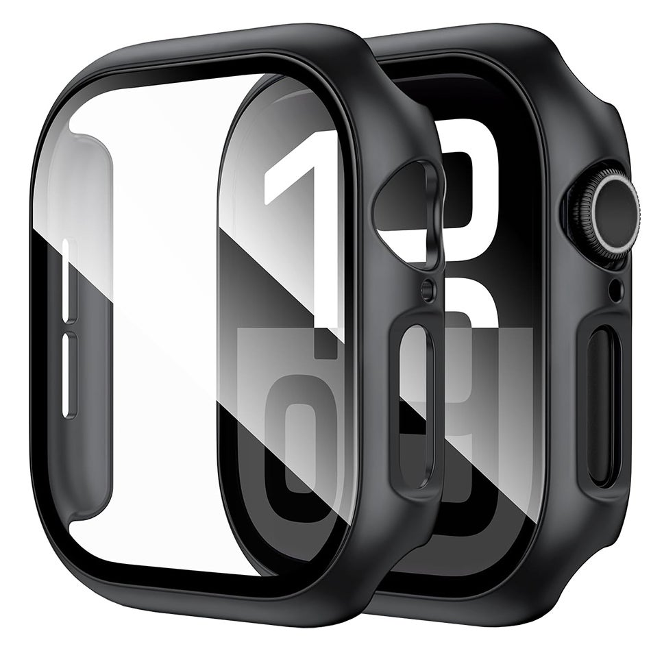 Anti-Scratch Hard Shell Case for Apple Watch 42mm (Series 11 / 10) - Black (Frame)