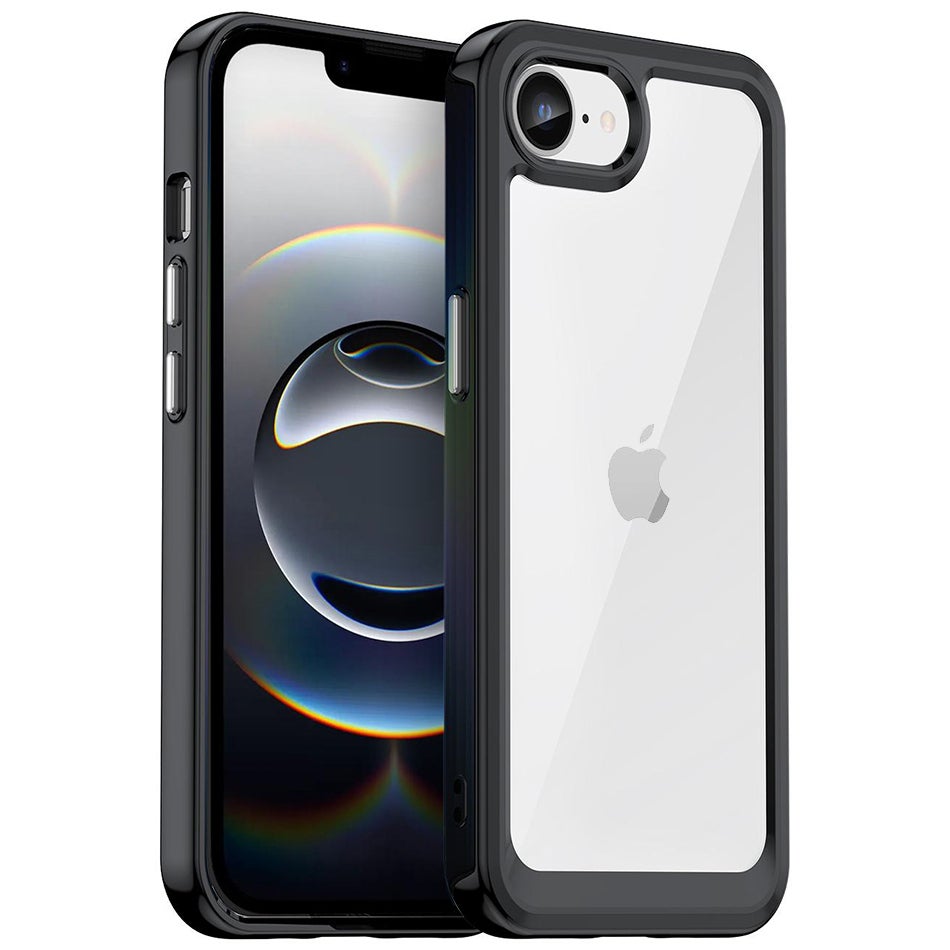 Hybrid Acrylic Tough Shockproof Case for Apple iPhone 17e / 16e - Black (Frame)