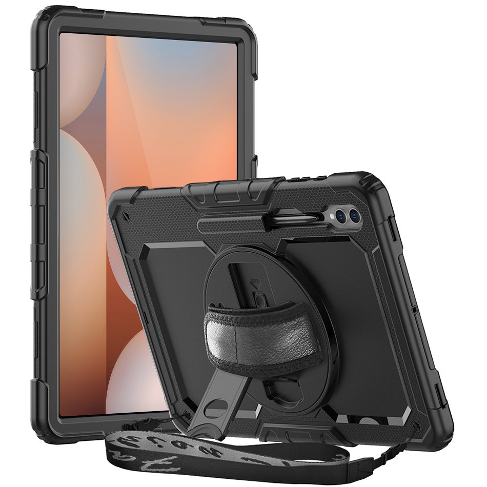 360 Hand Holder / Shoulder Strap / Shockproof Case for Samsung Galaxy Tab S10 Ultra / S9 Ultra