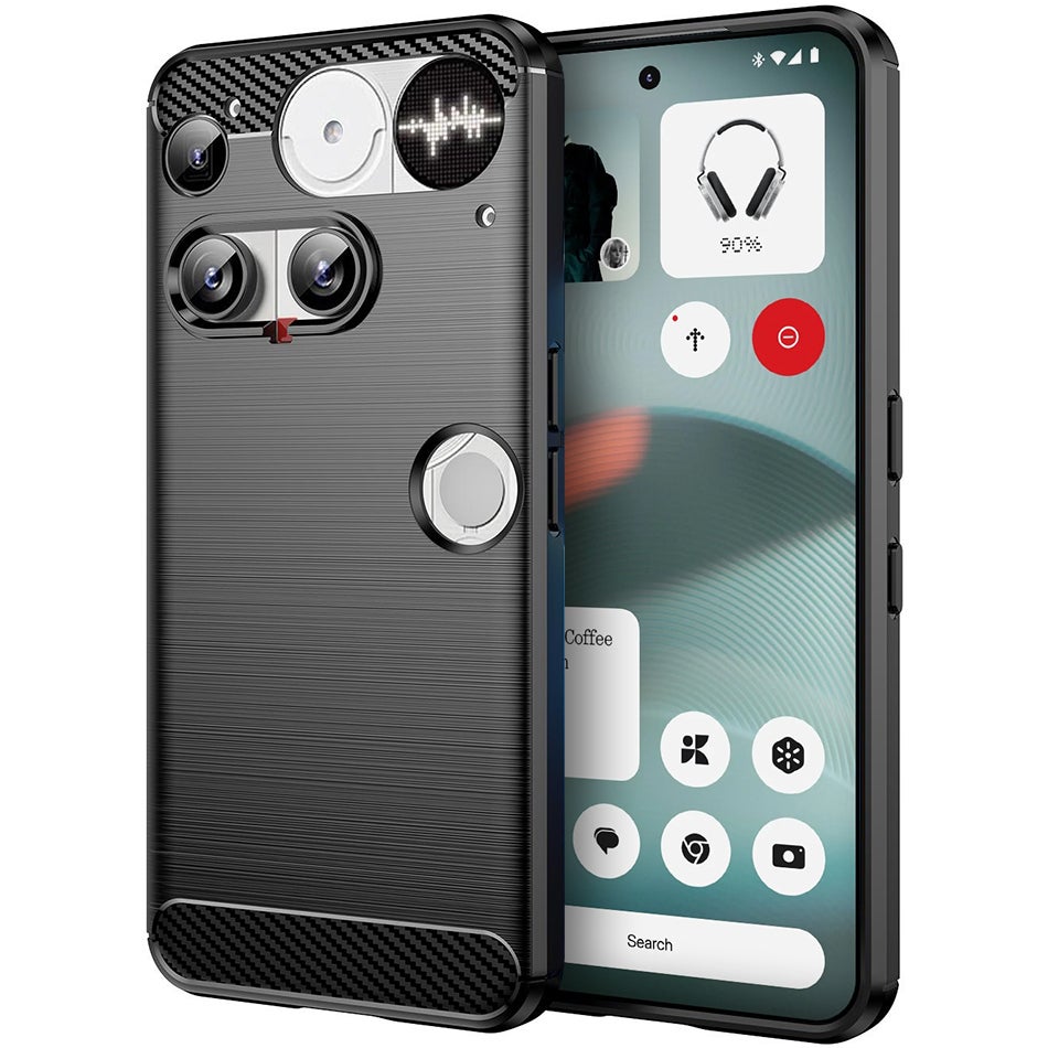 Flexi Slim Carbon Fibre Case for Nothing Phone (3) - Brushed Black