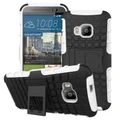 Dual Layer Rugged Tough Shockproof Case for HTC One M9 - White
