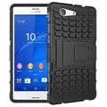 Dual Rugged Tough Shockproof Case for Sony Xperia Z3 Compact - Black