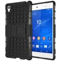 Dual Layer Rugged Shockproof Case for Sony Xperia Z3+ / Z4 - Black