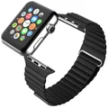Leather Loop Band & Magnetic Clasp Strap for Apple Watch 42mm / 44mm - Black