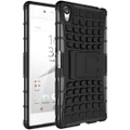 Dual Layer Rugged Tough Shockproof Case for Sony Xperia Z5 Premium - Black