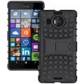 Dual Layer Rugged Shockproof Case for Microsoft Lumia 950 XL - Black
