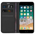Leather Wallet Case & Card Holder Pouch for Apple iPhone 8 Plus / 7 Plus - Black