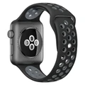 Sport Plus Silicone Band Strap for Apple Watch 38mm / 40mm - Black (Grey)