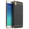 iPaky Slim Electroplated Hard Case for Oppo R9 - Black (Gold)