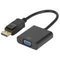 Short DisplayPort (Male) to VGA (Female) Adapter Cable (24cm) - Black
