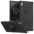 Dual Layer Rugged Shockproof Case for Sony Xperia XA1 Ultra - Black