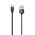 Anti-tangle USB Type-C Braided Charging Cable (1m) - Black