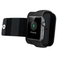 Apple Watch Protective Silicone Wallet Case & Charging Stand - Black