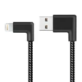 Short 90 Degree Right Angle USB Lightning Charging Cable (20cm) for iPhone / iPad