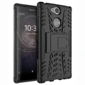 Dual Layer Rugged Tough Shockproof Case for Sony Xperia XA2 - Black