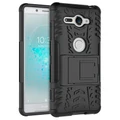 Dual Layer Rugged Shockproof Case for Sony Xperia XZ2 Compact - Black