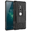 Dual Layer Rugged Tough Shockproof Case for Sony Xperia XZ2 - Black