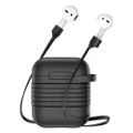 Baseus Protective Case & Magnetic Cable Strap for Apple AirPods - Black