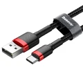 Baseus Cafule 3A USB Type-C Nylon Fast Charging Cable (1m) - Black