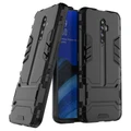 Slim Armour Tough Shockproof Case & Stand for Oppo Reno2 Z (Black)