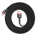 Baseus Cafule 2A USB Type-C Nylon Fast Charging Cable (2m) - Black