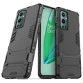 Slim Armour Tough Shockproof Case & Stand for OnePlus 9 Pro - Black