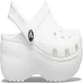 Crocs Women's Classic Platform Clog; White, W10