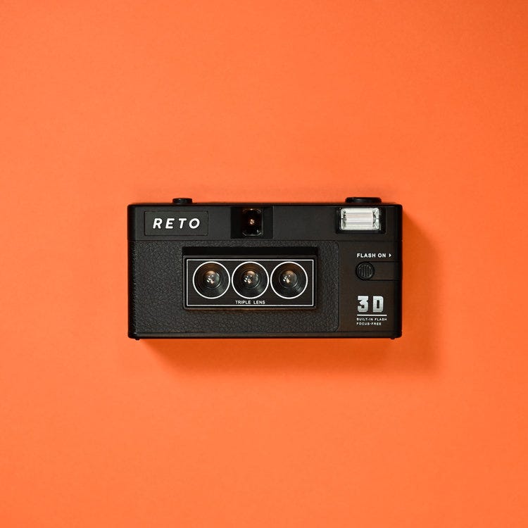Image of RETO 3D Classic 35mm Film Camera - Black