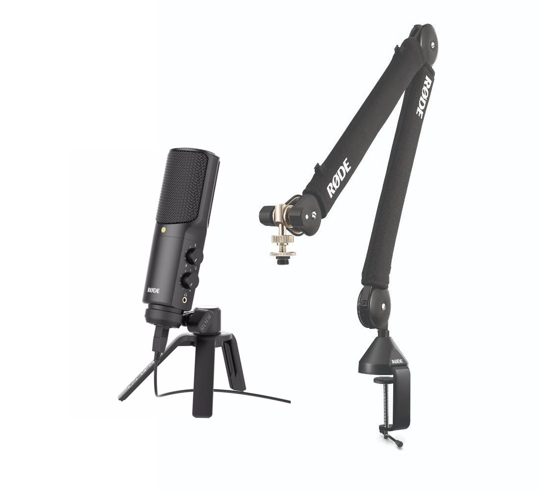 Image of Rode NT-USB Condenser Studio-Quality USB Microphone with Rode PSA1+ Studio Arm
