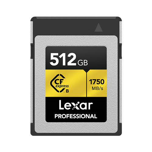 Image of Lexar Professional CFexpress Type B - 512GB GOLD Card 1750MB/s read / 1000MB/s write