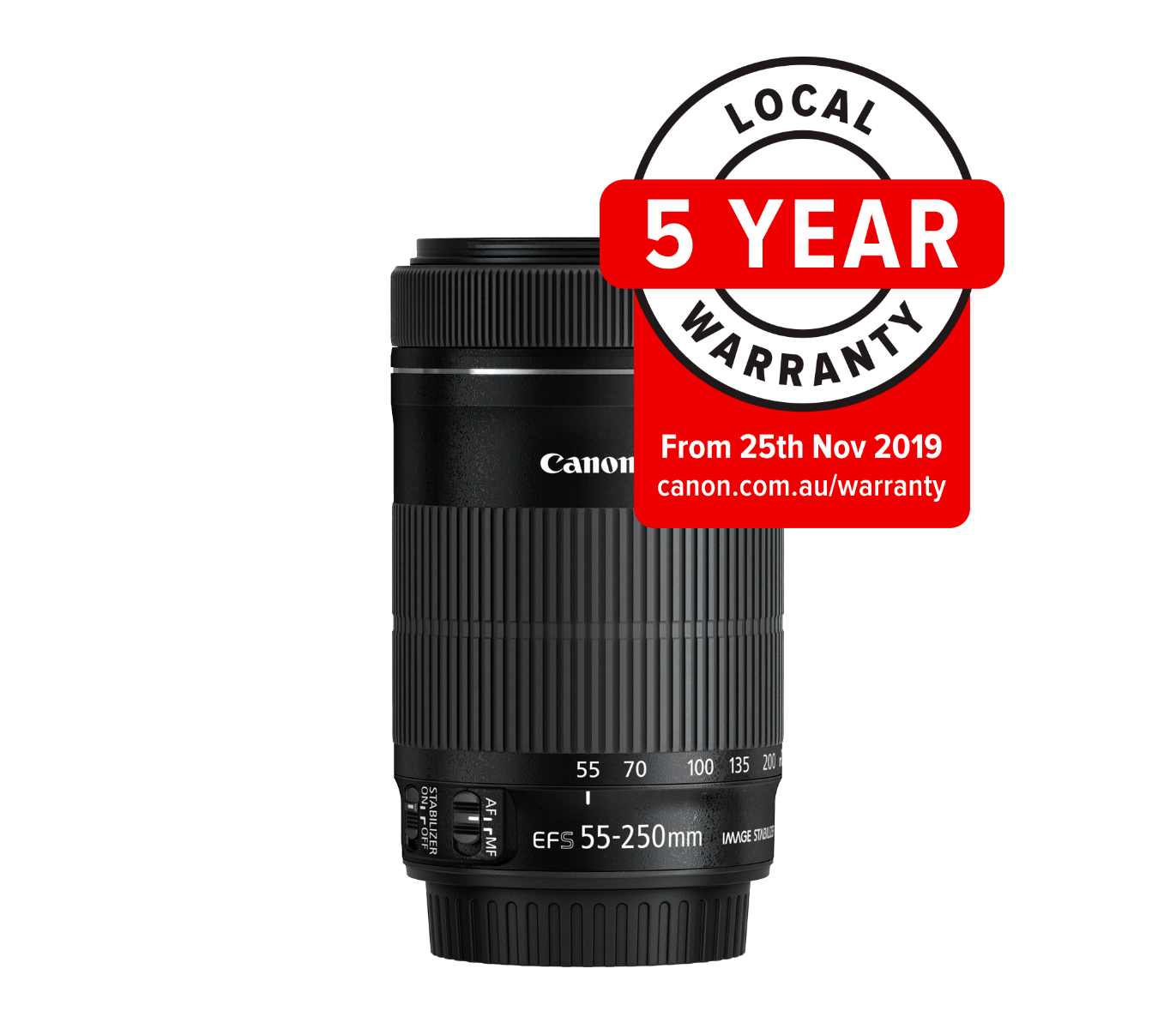 Image of Canon EFS 55-250mm f/4-5.6 IS STM Telephoto Lens