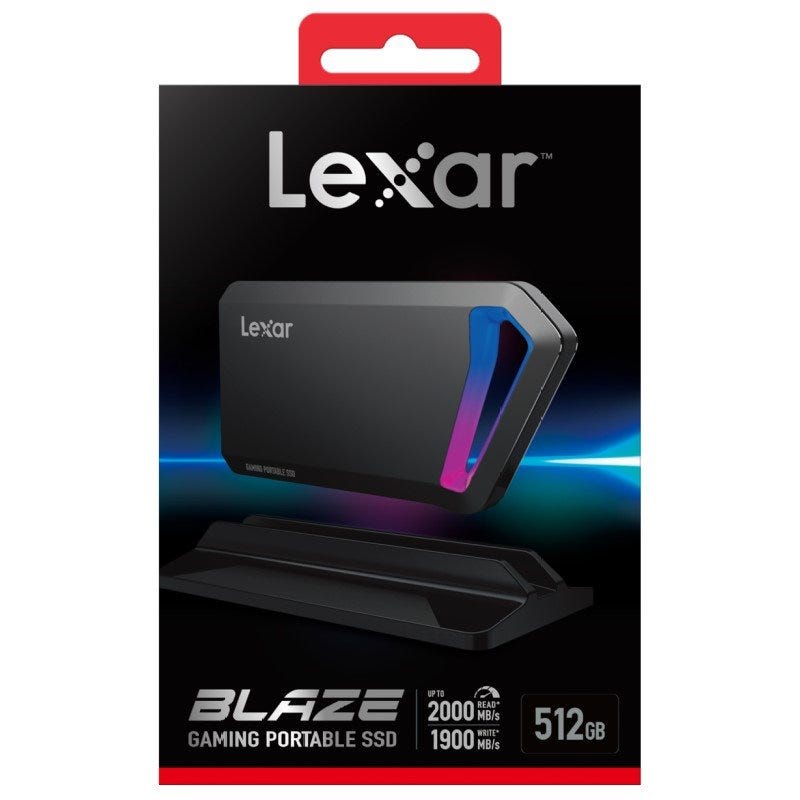 Image of Lexar Blaze SL660 Portable Solid State Drive 500GB SSD up to 2000MB/s read