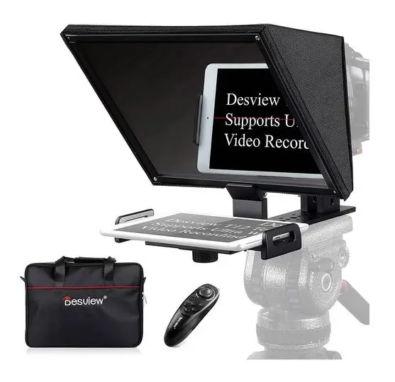 Desview T12 Foldable Portable Teleprompter with Remote Controller