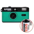 Ilford Sprite 35-II Reusable Camera - Black & Teal with Ilford XP2 24 Film