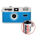 Ilford Sprite 35-II Reusable Camera - Silver & Blue with Ilford XP2 24 Film